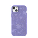 Lavender Wildflower Stitching iPhone 15 Plus Case
