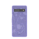 Coque Google Pixel 7a à motif de fleurs sauvages lavande