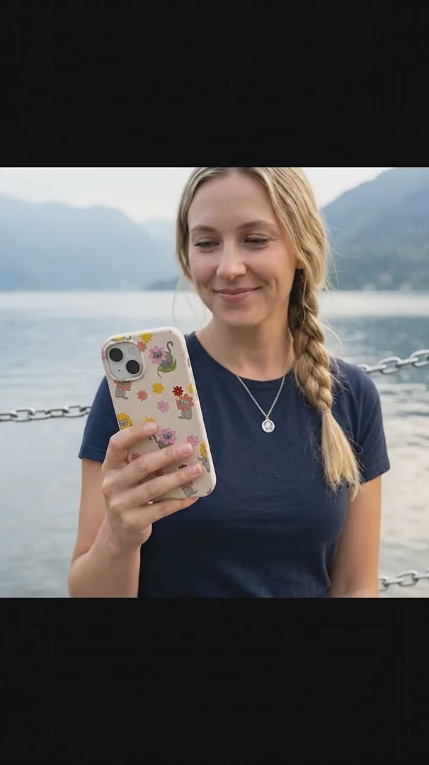 Seashell Flower Cats iPhone 15 Pro Case - Product video demonstration