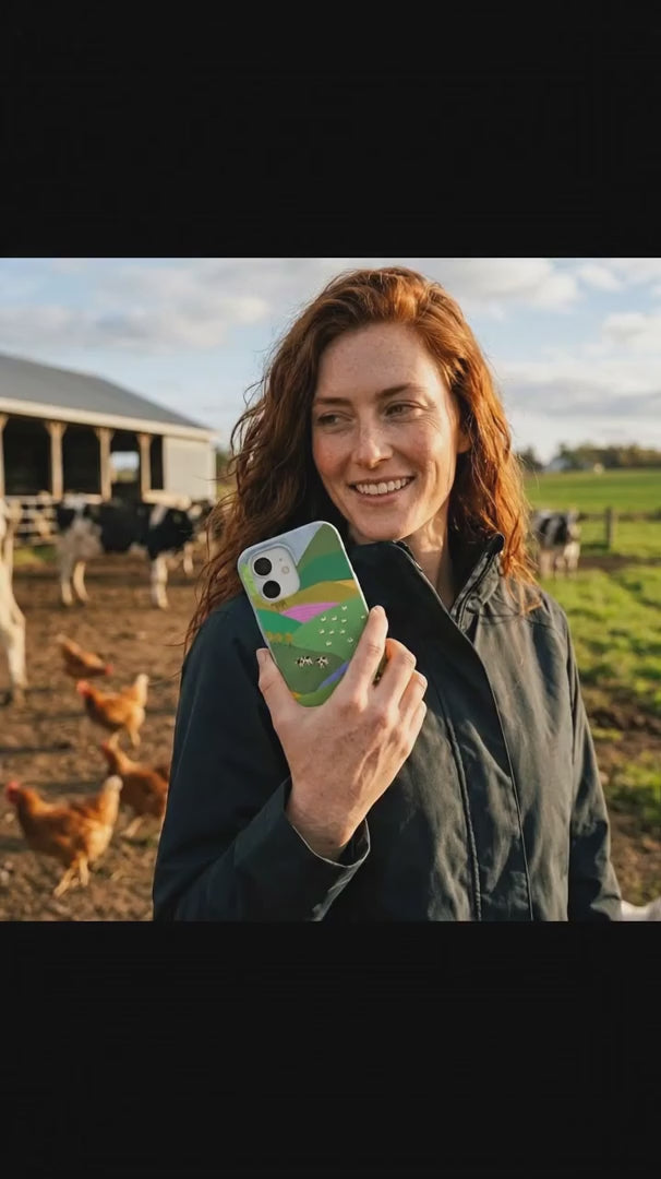 Powder Blue Farm Tales iPhone 17 Pro Case - Product video demonstration