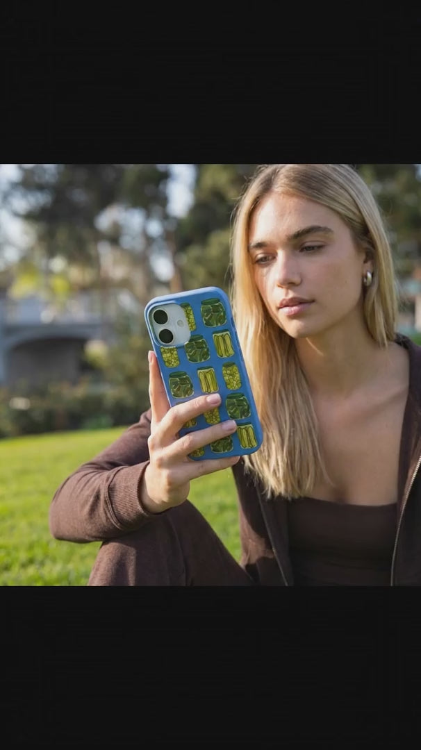 Electric Blue Pickling Pickles iPhone 16 Pro Max Case - Product video demonstration