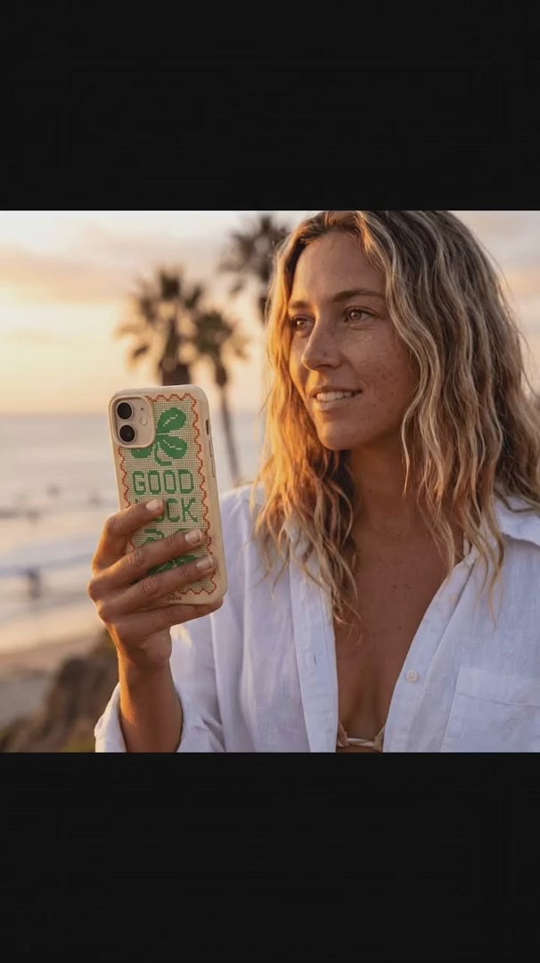 Seashell Good Luck Lace iPhone 15 Pro Case - Product video demonstration