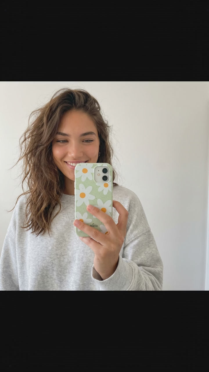 Sage Green Daisy iPhone 17 Case - Product video demonstration
