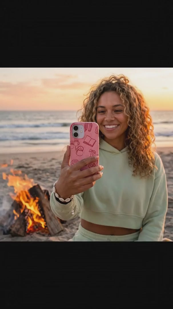 Bubblegum Pink Book Club iPhone 15 Case - Product video demonstration