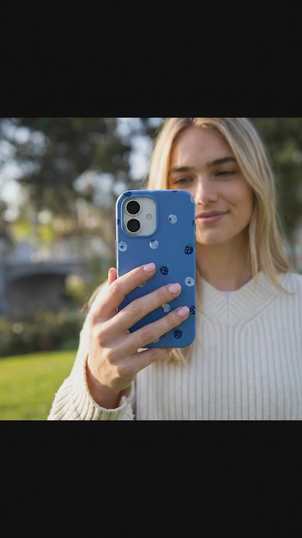 Electric Blue Black and Blue iPhone 16 Pro Case - Product video demonstration