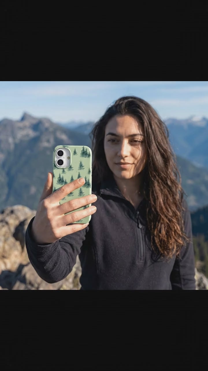 Sage Green Pine Season iPhone 16 Case - Product video demonstration