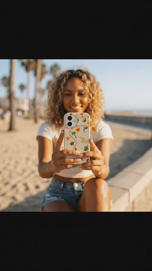 Seashell Island Charms iPhone 16 Case - Product video demonstration