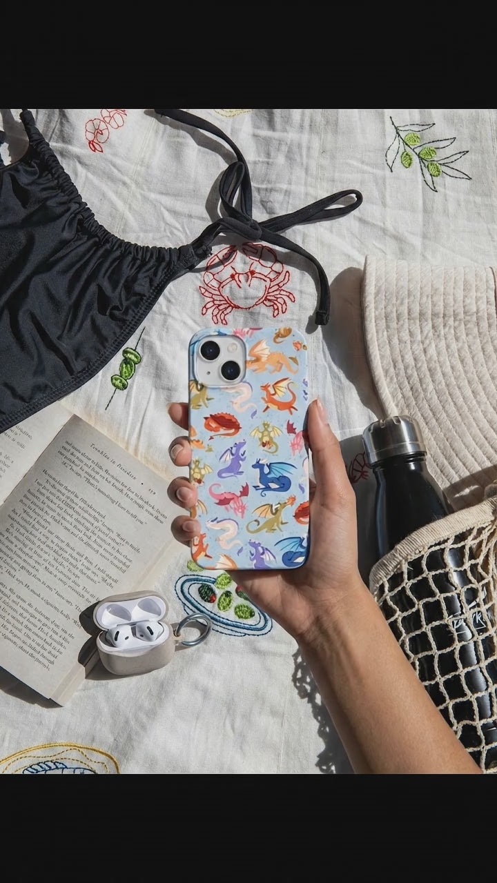 Powder Blue Dragon Cuties iPhone 12/ iPhone 12 Pro Case - Product video demonstration