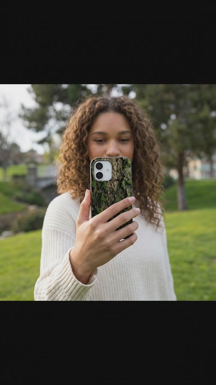 Black Tree Bark iPhone 17 Case - Product video demonstration