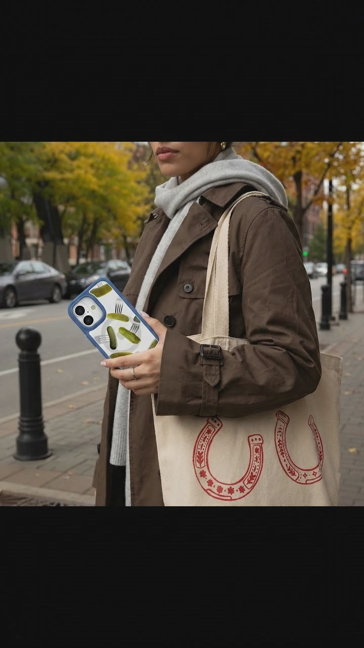 Clear Pickle Party iPhone 17 Case With True Blue Ridge (MagSafe included) - Product video demonstration