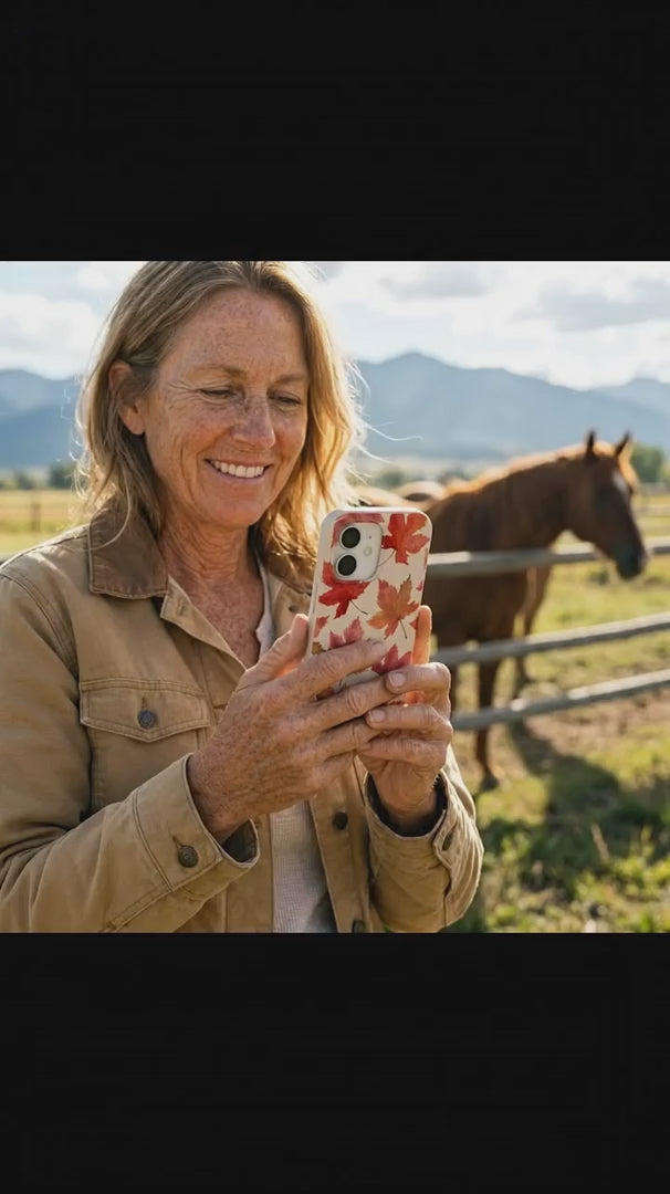 Seashell Maple Leaf iPhone 16 Pro Case - Product video demonstration