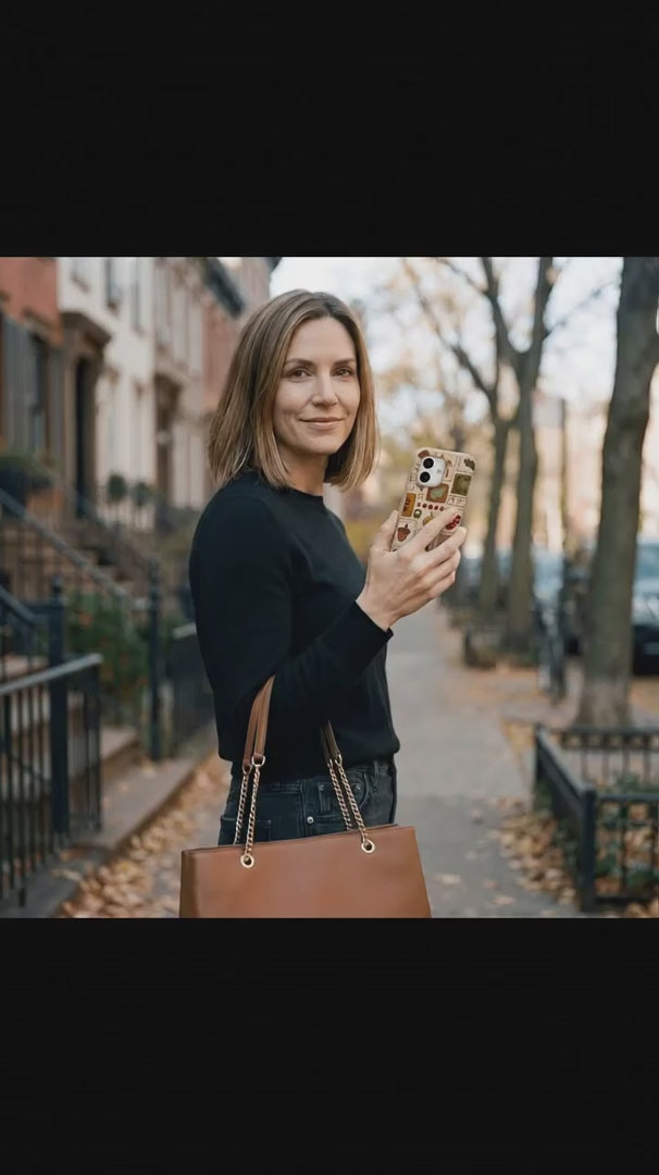 Seashell Autumn Patch iPhone 15 Case - Product video demonstration