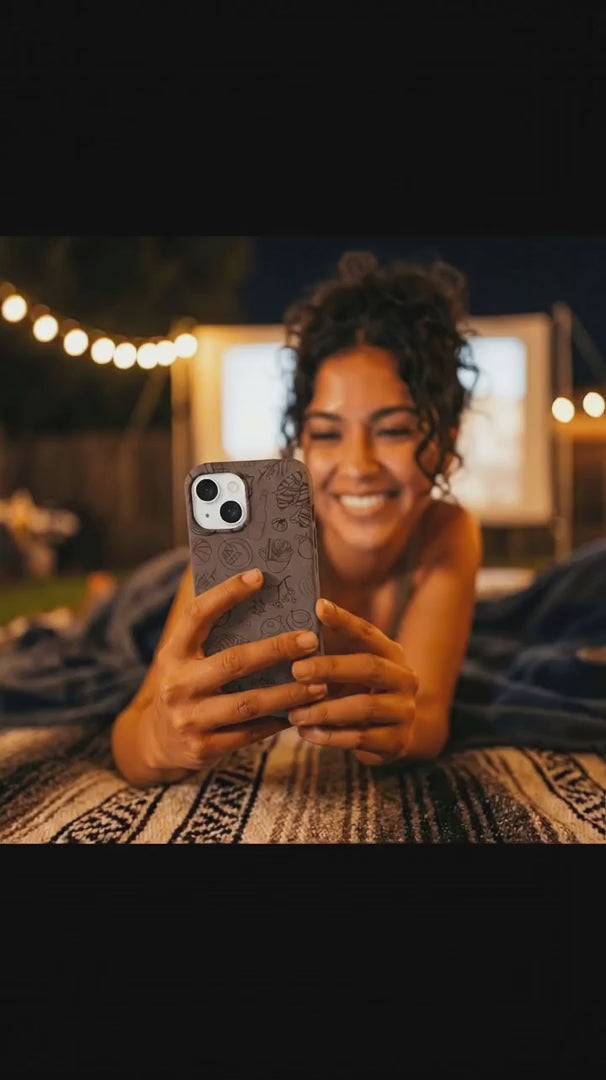 Chocolate Brown Autumn Sweets iPhone 15 Case - Product video demonstration