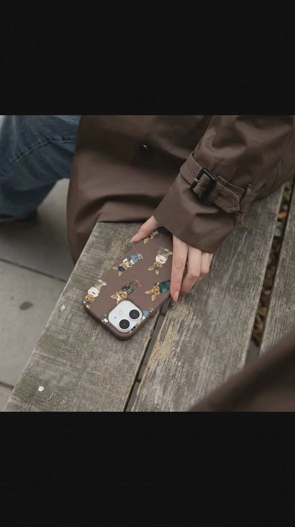 Chocolate Brown Rabbit Friends iPhone 16 Pro Case - Product video demonstration