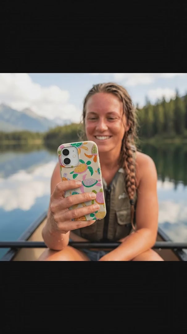 Seashell Sea Turtle Party iPhone 16 Case - Product video demonstration