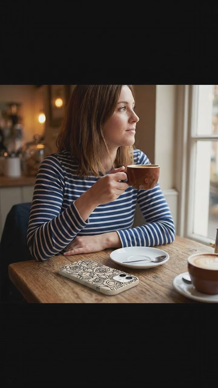 Seashell Inked Blooms iPhone 17 Case - Product video demonstration