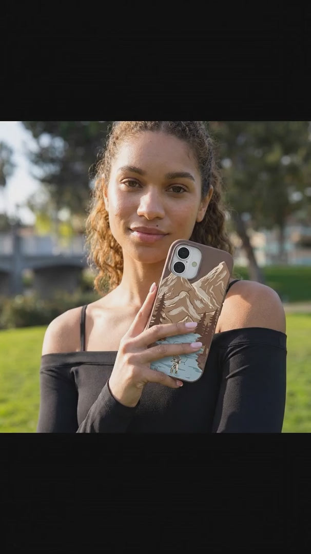 Chocolate Brown Gone Fishing iPhone 15 Pro Case - Product video demonstration