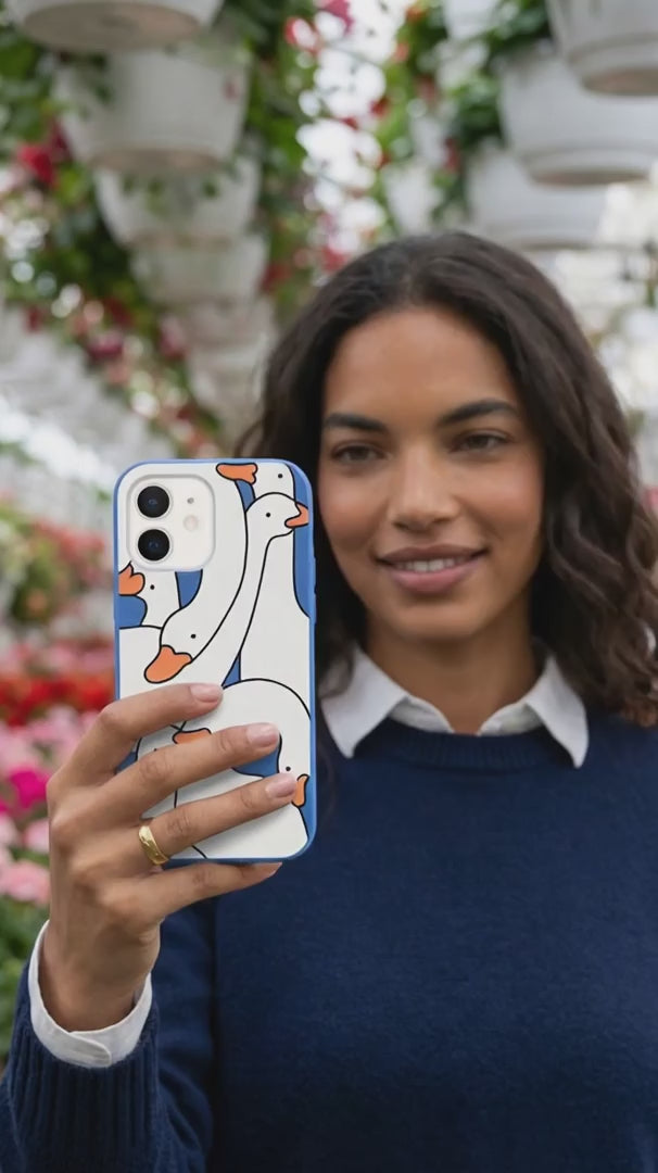 Electric Blue Silly Goose iPhone 17 Pro Case