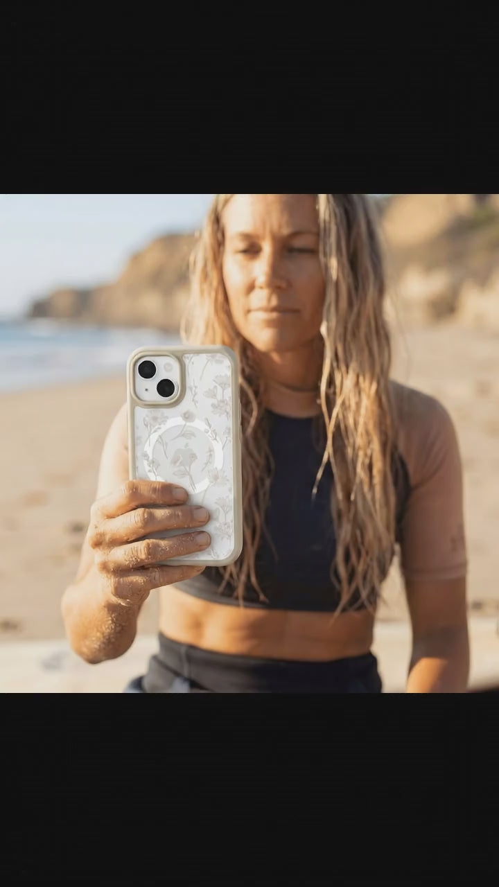 Clear Vanilla Flora iPhone 17 Case With London Fog Ridge (MagSafe included) - Product video demonstration