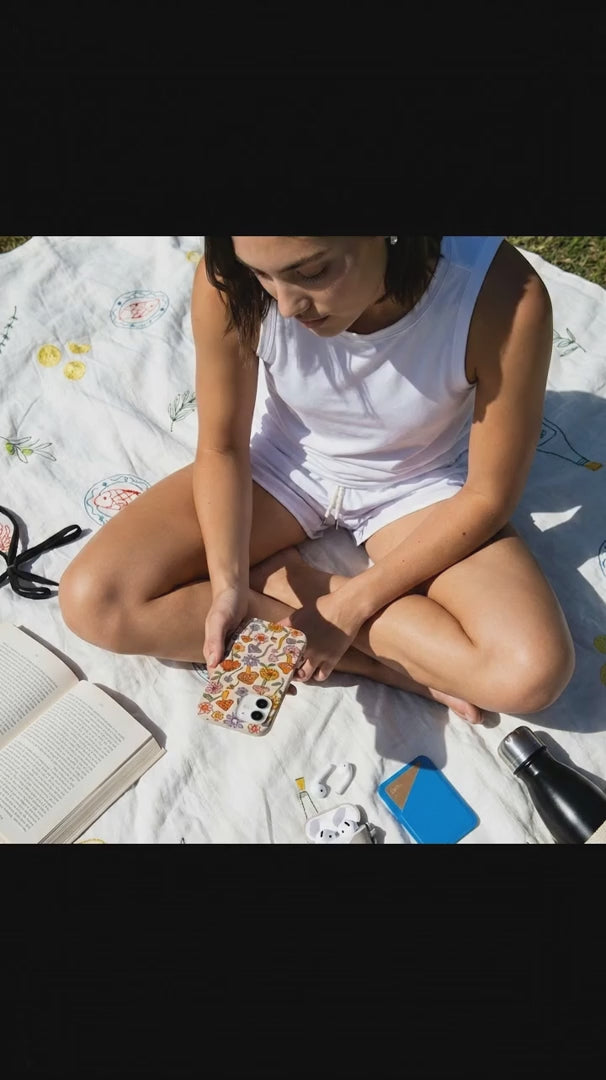 Seashell Shrooms and Blooms iPhone 15 Pro Case - Product video demonstration