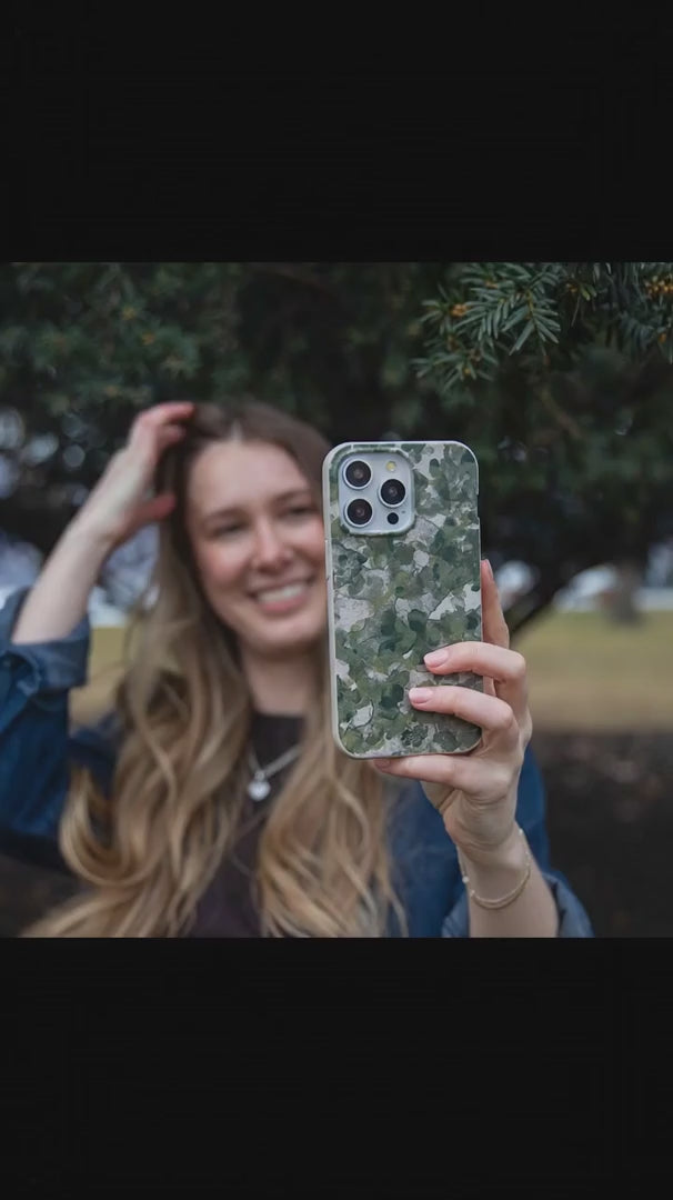 London Fog Foliage Camo iPhone 16 Pro Case - Product video demonstration