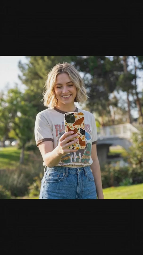 Seashell Chicken Garden iPhone 15 Pro Case - Product video demonstration