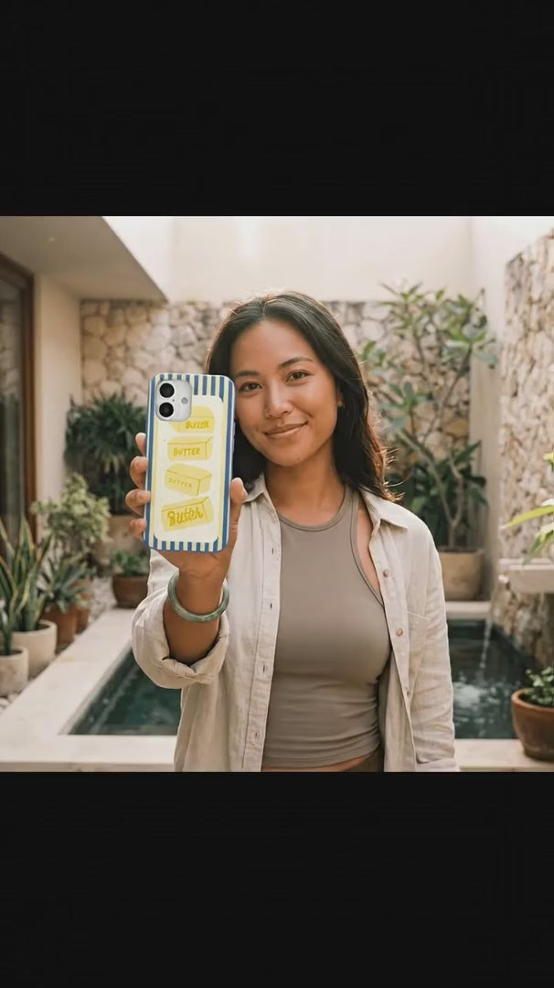 Electric Blue Butter Bars iPhone 16 Case - Product video demonstration