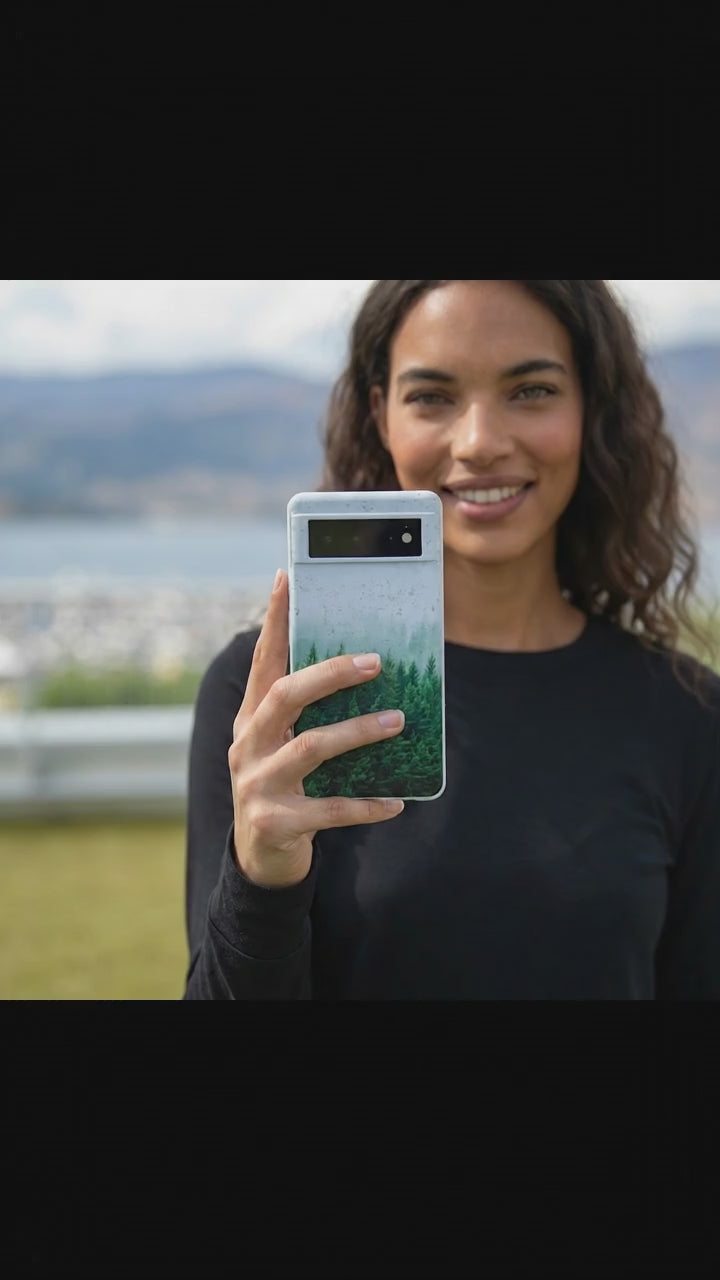 Powder Blue Forest Mist Google Pixel 6 Case - Product video demonstration