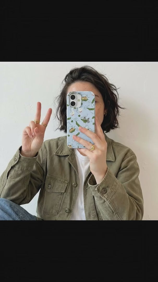 Powder Blue Two Peas in a Pod iPhone 15 Case - Product video demonstration