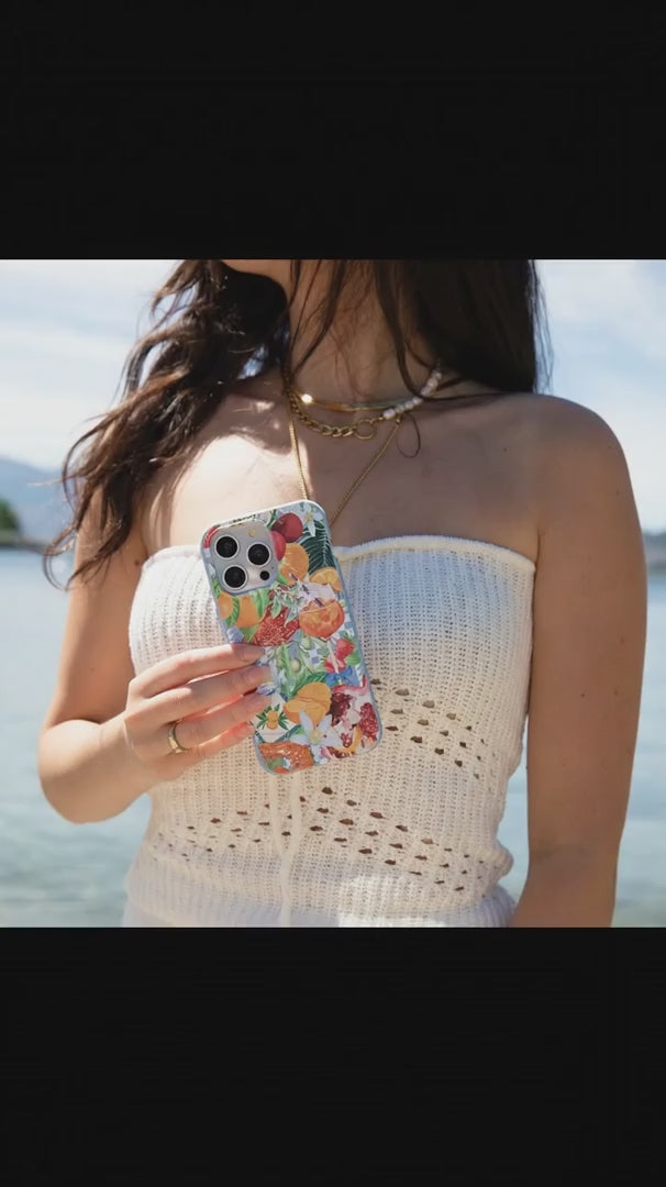 Powder Blue Mediterranean Summers iPhone 15 Case - Product video demonstration