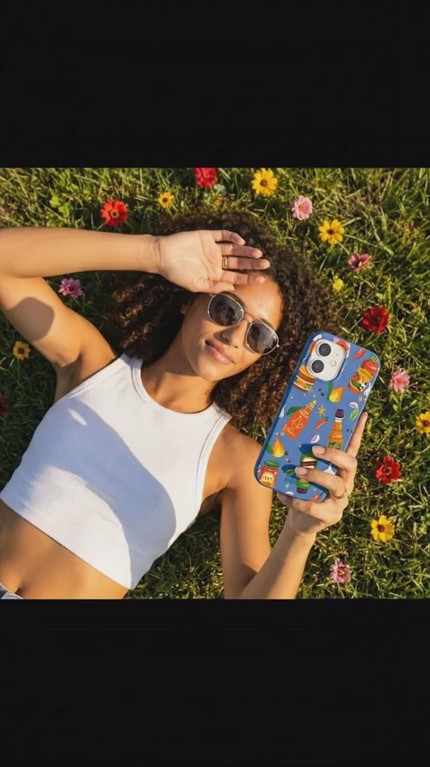 Electric Blue Hot Stuff iPhone 17 Pro Case - Product video demonstration