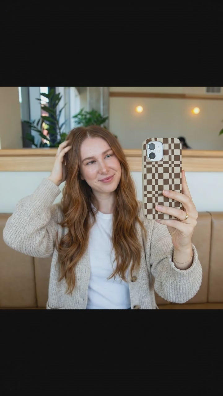 London Fog Chestnut Checkers iPhone 17 Case - Product video demonstration