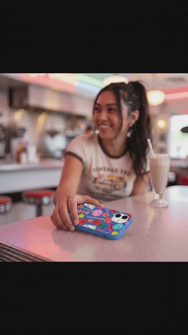 Electric Blue Candy Shop iPhone 12 Mini Case - Product video demonstration