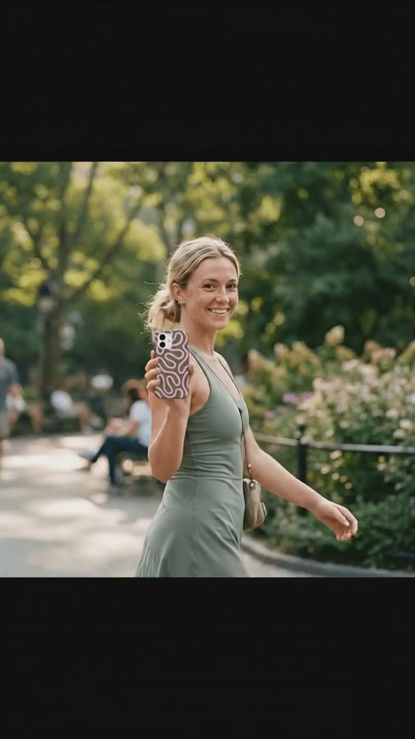 Forest Floor Cotton Curls iPhone 17 Pro Case - Product video demonstration