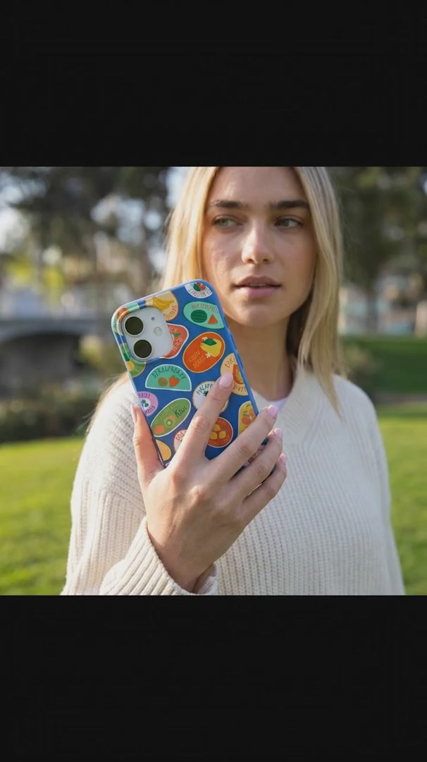 Electric Blue Frutti Club iPhone 15 Case - Product video demonstration