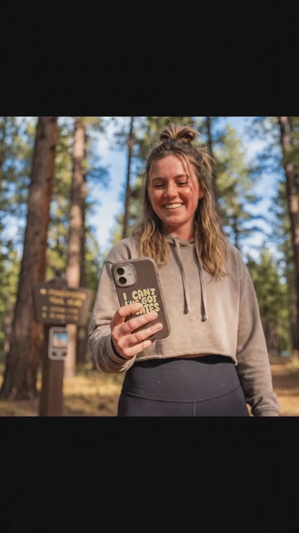 Chocolate Brown Ive got Pilates iPhone 15 Case - Product video demonstration