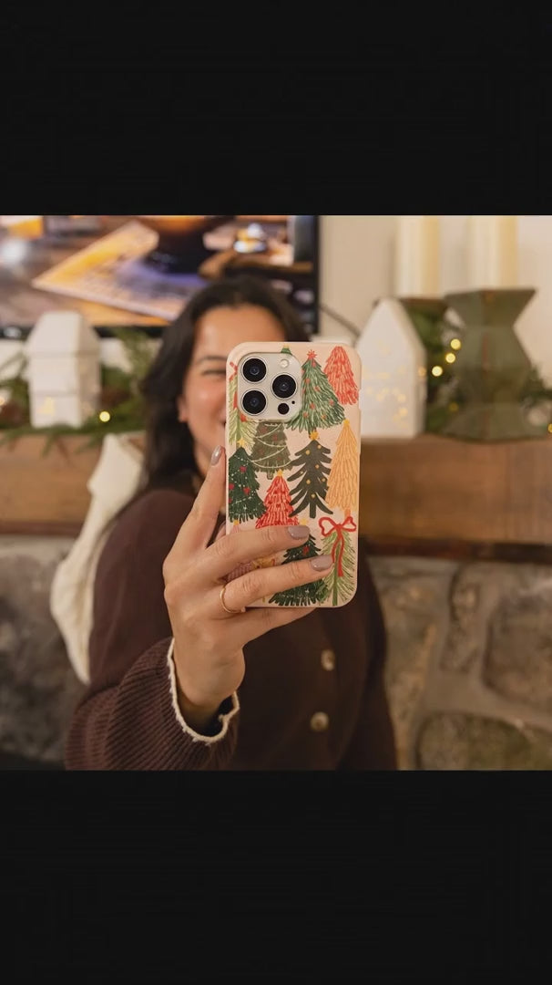Seashell Festive Trees iPhone 16 Pro Max Case - Product video demonstration