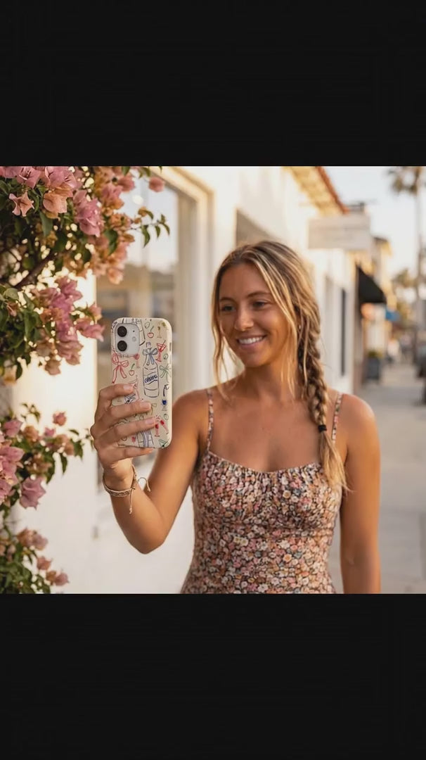 Seashell Midnight Toast iPhone 15 Case - Product video demonstration