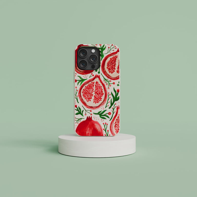 pomegranate phone case Seashell Pomegranate Cheer iPhone 13 Pro Case – Pela Case