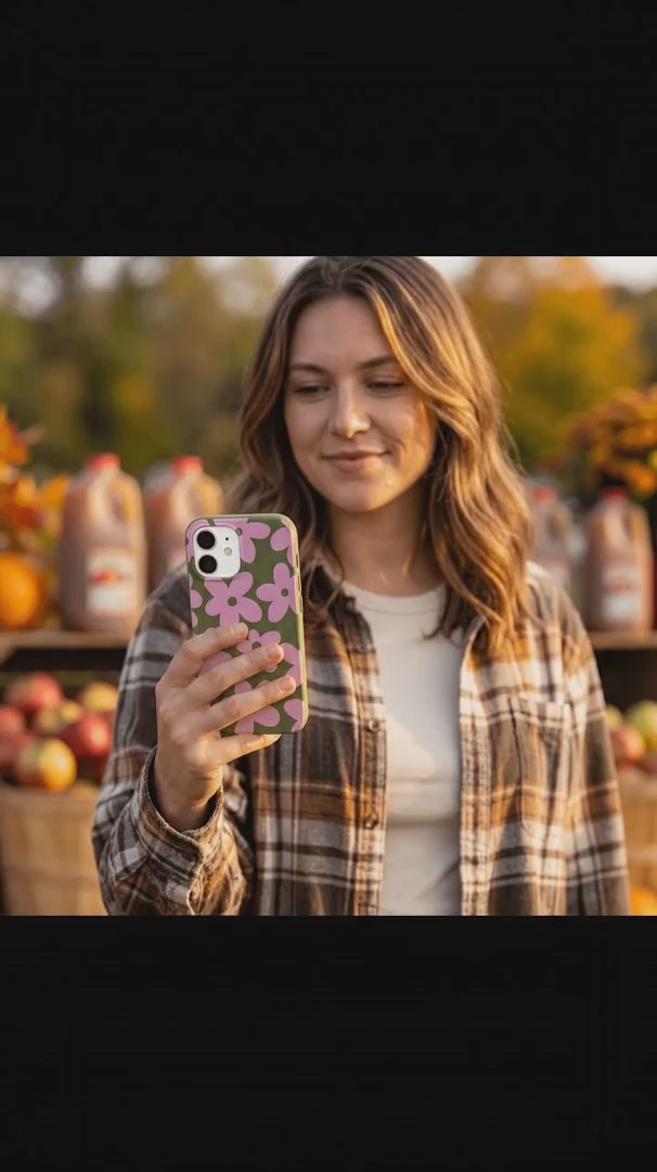 Forest Floor Pink Blooms iPhone 15 Case - Product video demonstration
