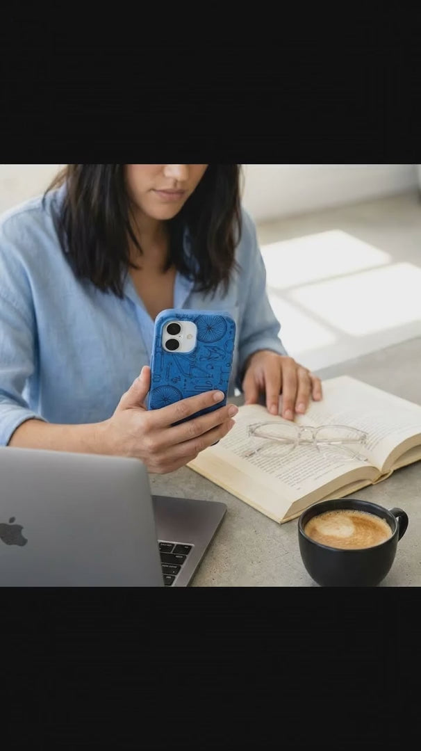 Electric Blue Changing Gears iPhone 15 Case - Product video demonstration