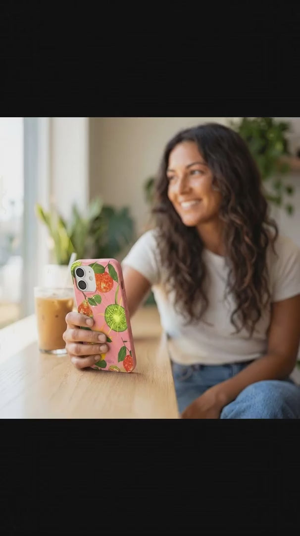 Bubblegum Pink Disco Fruity iPhone 16 Pro Max Case - Product video demonstration