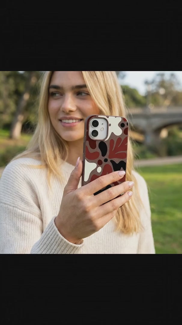 Chocolate Brown Earthy Curves iPhone 17 Pro Case - Product video demonstration