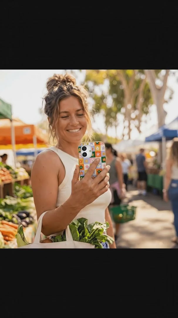 Honey Flower Tiles iPhone 16 Pro Case - Product video demonstration