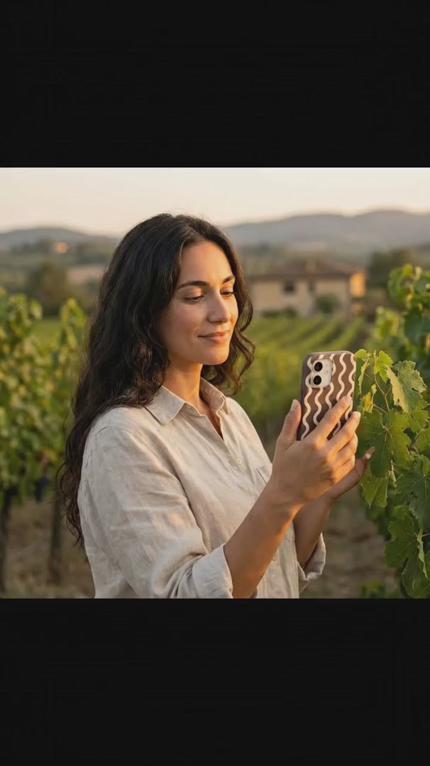 Chocolate Brown Latte Waves iPhone 16 Pro Case - Product video demonstration