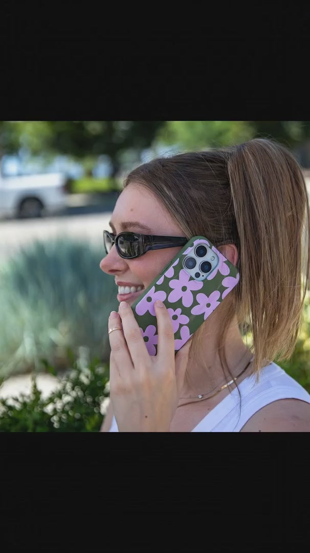 Forest Floor Pink Blooms iPhone 16 Case - Product video demonstration