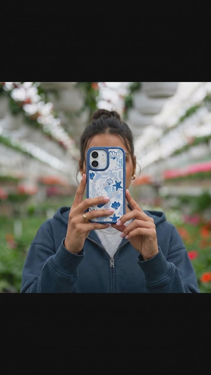 Clear Sea and Saddle iPhone 17 Case With True Blue Ridge (MagSafe included) - Product video demonstration