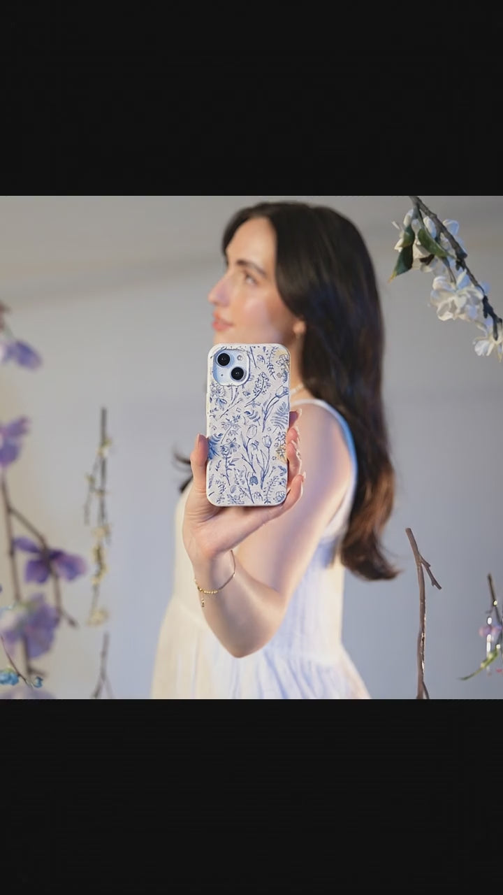 London Fog Indigo Bouquet iPhone 16 Pro Case - Product video demonstration