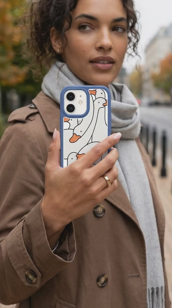 Clear Silly Goose iPhone 17 Pro Case With True Blue Ridge (MagSafe included)