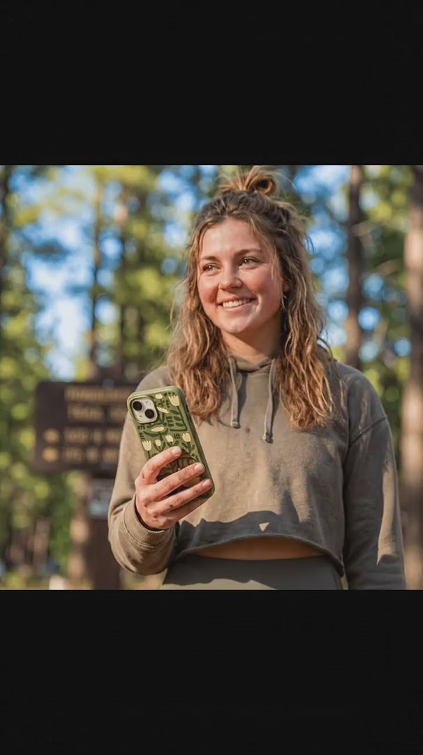 Forest Floor Abstract Tulips iPhone 16 Pro Max Case - Product video demonstration